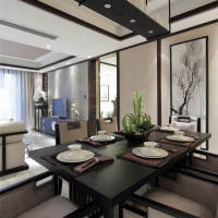 中式餐厅餐桌装修案例
